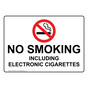 No Smoking Including Electronic Cigarettes Sign NHE-25180