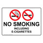 No Smoking Including E-Cigarettes Sign NHE-25183