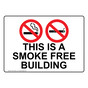This Is A Smoke Free Building With Symbol Sign NHE-25186