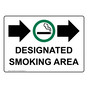 Designated Smoking Area Sign NHE-9048