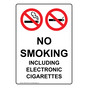 Portrait No Smoking Including Electronic Sign With Symbol NHEP-25182