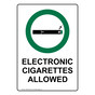 Portrait Electronic Cigarettes Allowed Sign With Symbol NHEP-25192