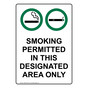 Portrait Smoking Permitted In This Sign With Symbol NHEP-25195
