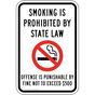 Smoking Prohibited By Fine Not To Exceed $500 Sign PKE-16858