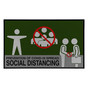 Prevention Of Covid-19 Spread: Social Distancing Nylon Floor Mat CS197926