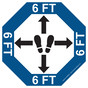 6 Ft Social Distance Label CS906021