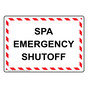 Spa Emergency Shutoff Sign NHE-34034_WRSTR