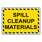 Spill Cleanup Materials Sign NHE-32716_YBSTR