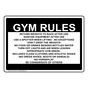 Gym Rules Sign for Gym / Fitness Center NHE-17442