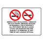 Absolutely No Alcohol, Tobacco Or Sign With Symbol NHE-39033
