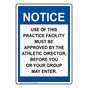 Portrait Notice Use Of This Practice Facility Sign NHEP-17463