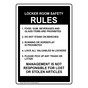 Portrait Locker Room Safety Rules 1. Food, Gum, Sign NHEP-17470