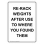 Portrait Re-Rack Weights After Use To Where Sign NHEP-34180