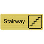 Gold Engraved Stairway Sign with Symbol EGRE-575-SYM_Black_on_Gold