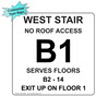 Custom Directional IFC Stairway Identification Sign NHE-50822
