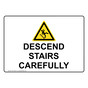 Descend Stairs Carefully Sign With Symbol NHE-33005