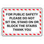 For Public Safety Please Do Not Sit On, Sign NHE-33104_WRSTR