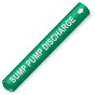 Coiled White-on-Green Sump Pump Discharge Pipe Marker CS750168