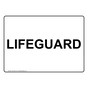 Lifeguard Sign NHE-34614