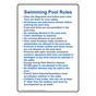 Chicago Swimming Pool Rules Sign NHE-50765-Chicago