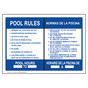 Pool Rules Bilingual Sign for Recreation NHB-9433