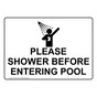 Please Shower Before Entering Pool Sign NHE-15057