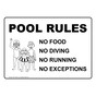 Pool Rules Sign for Recreation NHE-15328