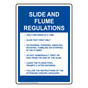 Slide And Flume Regulations Sign NHE-15340