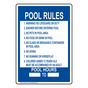 Pool Rules Sign for Recreation NHE-9433