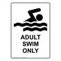 Portrait Adult Swim Only Sign With Symbol NHEP-15103