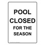 Portrait Pool Closed For The Season Sign NHEP-15129