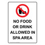 Portrait No Food Or Drink Allowed Sign With Symbol NHEP-15142