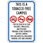 Portrait This Is A Tobacco Free Campus Sign With Symbol PKE-30451