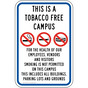 Portrait This Is A Tobacco Free Campus Sign With Symbol PKE-30452