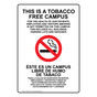 Tobacco Free Campus Bilingual Sign NHB-15251