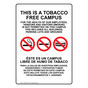 Portrait This Is A Tobacco Free Campus Sign With Symbol NHB-30449