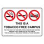 This Is A Tobacco Free Campus For Sign With Symbol NHE-30449