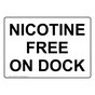 Nicotine Free On Dock Sign NHE-39075