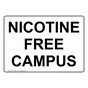 Nicotine Free Campus Sign NHE-39106