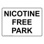 Nicotine Free Park Sign NHE-39132