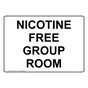 Nicotine Free Group Room Sign NHE-39463