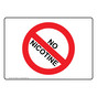 Pictogram Prohib Nicotine Sign With Symbol NHE-39488