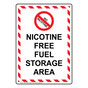 Portrait Nicotine Free Fuel Sign With Symbol NHEP-39072_WRSTR