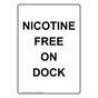 Portrait Nicotine Free On Dock Sign NHEP-39075