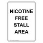 Portrait Nicotine Free Stall Area Sign NHEP-39095