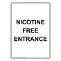 Portrait Nicotine Free Entrance Sign NHEP-39098