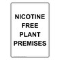 Portrait Nicotine Free Plant Premises Sign NHEP-39099