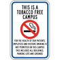 Tobacco Free Campus Health Of Employees Sign PKE-15253