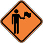 [Graphic Only] Flagman Reflective Sign With Symbol NHE-25720