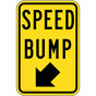 Portrait Speed Bump Reflective Sign With Symbol PKE-31103